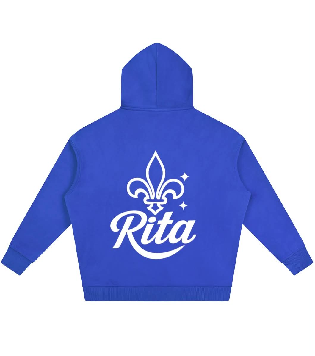 Hoodie Signature RITA bleu royal, dos