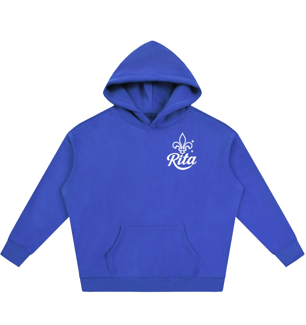 Hoodie Signature RITA bleu royal, devant